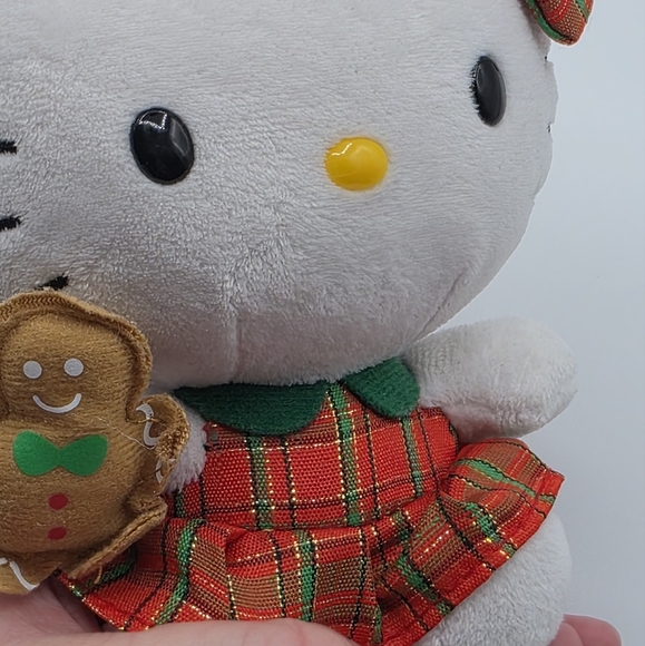 Ty Sanrio Hello Kitty in Christmas Dress w/ Gingerbread Man Plush - Picture 7 of 7